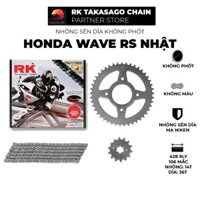 Nhông Sên Dĩa xe máy Honda Wave RS Nhật Bản - Nhông Sên Dĩa RK - Nhông Dĩa thép - Sên không phốt