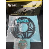 Nhông sên dĩa yamaha R15 cũ 2v 2017 ,TFX 150, M Slaz SÊN 10Ly  Loại Có Phốt Cao Su - Thuơng hiệu VITAL- NSD chính hãng