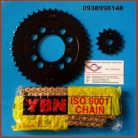 Nhông xích đĩa YB125, YB 125, YBR125 màu đen 14 x 43 -NTS