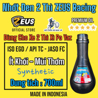 Nhớt 2 thì Zeus ( ĐEN )  2T Racing cho xì po yaz - xe 2 thì ( 700ML )  nhập khẩu Indonesia >>>>>>