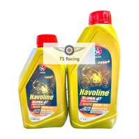 Nhớt caltex havoline super4t 0.8L 1.0L 10w40 Bán Tổng Hợp - Xe Số - Xe Côn Tay (Chai Vàng Nắp Đỏ)