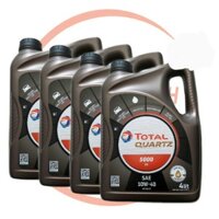 Nhớt động cơ cao cấp TOTAL QUARTZ 5000 10W40 4L API SN/CF (MẪU MỚI)