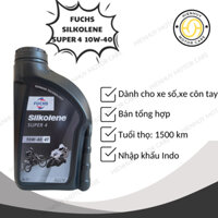 Nhớt Fuchs Silkolene Super 4 10W40 dung tích 800ml và 1000ml dành cho xe số, côn tay