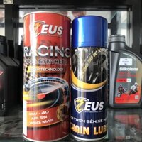 Nhớt Full Tổng Hợp Zeus Racing 10w40 Cho Xe Số, công nghệ ESTE, tặng chai Phủ bóng, dưỡng nhựa nhám, dưỡng sên và khăn
