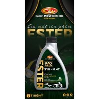 Nhớt Gulf Western Oil SYN-M 4T Ester Pao 10W40 nhớt tổng hợp cao cấp dành cho xe số, côn tay, phân khối lớn...