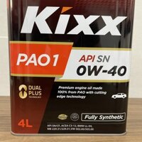 Nhớt Kixx Pao 1 0W40 0W-40 API SN/CF Hàn Quốc Dành Cho Xe Ô Tô