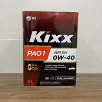 Nhớt Kixx Pao 1 0W40 0W-40 API SN/CF Hàn Quốc Dành Cho Xe Ô Tô Cao Cấp