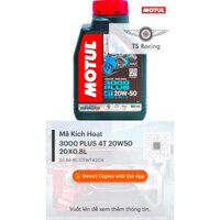 Nhớt motul 3000 plus 20w50 0.8L 1.0L - xe côn - xe số - chính hãng