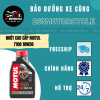 Nhớt Motul 7100 10W50 xe số tổng hợp toàn phần - Dầu nhớt xe máy 4T