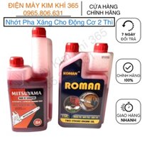 Nhớt Pha Xăng Cho Động Cơ 2 Thì MÍTUYAMA - ROMANO Cho Máy Cưa Xích, Máy Căt Cỏ
