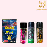 Nhớt Phạm Long Racing 10W40 Kèm quà tặng dưỡng rửa sên phục hồi nhựa nhám sprayking