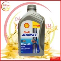 Nhớt Shell Advance Ultra 10W40 1L tem 2 lớp dành cho xe số, tay côn