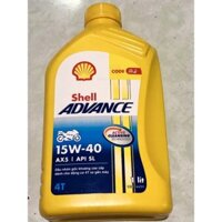 Nhớt Shell vàng Ax5 15W40 xe số 1 lít