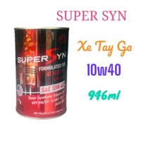 Nhớt Super Syn Xe Tay Ga 10w40 SN MB Wolf Chemicals USA 946ml