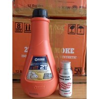 Nhớt Thơm 2 Thì Orange 700ml Và Phụ Gia 55ml Cao Cấp Cho Xe Xipo mùi dâu tây, singum, bò cụng