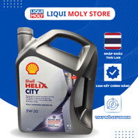 Nhớt tổng hợp cho xe máy xăng Shell Helix City 5W30 4L Sản xuất tại Thái Lan