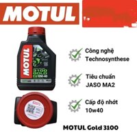 Nhớt tổng hợp Motul xe số 10W40 MA2 SM 3100 GOLD (máy 4 thì 0.8L 800ml