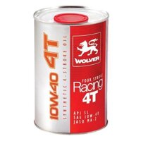 Nhớt Tổng Hợp Racing 4T 10W-40 Nhập Khẩu Đức Wolver dùng được cho động cơ xe phân khối lớn, xe số và xe tay ga