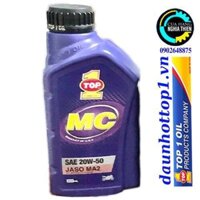 Nhớt TOP1 MC 20W50 MA2 800 ml XE SỐ