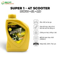 Nhớt xe ga BCP SUPER1 Thái Lan 10W40 SL MB, Chai 800ml - Nhớt Nhập Khẩu Thái Lan, Nhớt Tốt Cho Xe Ga