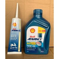 Nhớt xe ga Shell Advance AX7 (10W-40) 800 ml