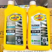 Nhớt Xe Hơi - Xe Tay Ga Cao Cấp Pennzoil Ultra Platinum 5W-30 Full Synthetic API SP Plus 946ML Made in USA