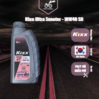 Nhớt xe máy, nhớt xe ga Kixx Ultra Scooter 10W40 API SN 800ml/1L [MIỄN PHÍ CÔNG THAY NHỚT]