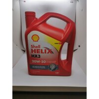 Nhớt xe ô tô SHELL HELIX HX3 20W50 4Lít ( MẪU MỚI)