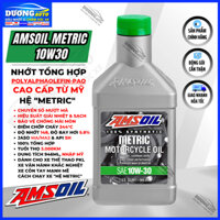 Nhớt Xe Số Amsoil Metric 10W30 (MCT) 100% Tổng Hợp Synthetic, Dành cho xe số côn tay Honda cấp nhớt W30 - Made In USA