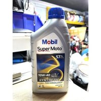 Nhớt xe số Mobil Super Moto 10W40 4T  khẩu Singapore 800ml - 1L
