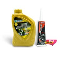 Nhớt xe tay ga BCP Super1 10W40, chai 800mL - Tặng Nhớt hộp số BCP 80W90, GL5 120mL - Hàng nhập khẩu Thái Lan 100