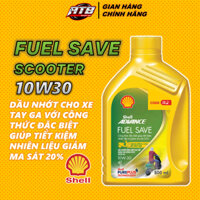 Nhớt xe tay ga Shell Advance Fuel Save 10W30 0.8L tiết kiệm nhiên liệu