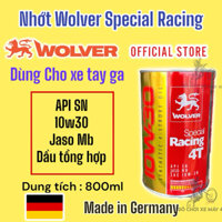 Nhớt xe TAY GA tổng hợp cao cấp Wolver Special Racing 10W30 800ML, JASO MB Nhập Khẩu Đức