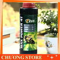 Nhớt ZEUS MAX POWER 4T 10W40 100% tổng hợp cho xe số, côn tay Chai-800ml