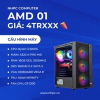 NHPC Amd 01 (R3 2200g/Main A320/16Gb Ram/Vega8/360Gb SSD)