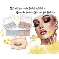 Nhũ mắt kim tuyến 2 ô hạt nhỏ hạt to Canmake Jewelry Shadow Veil Ballerina Nhật Bản