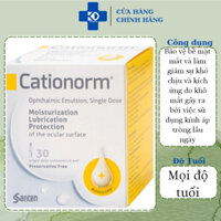 Nhũ tương nhỏ mắt Cationorm Santen dưỡng ẩm, bôi trơn, bảo vệ bề mặt mắt (30 ống x 0,4ml)