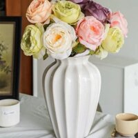 Nhựa Bắc Âu Concube Bình Giả Gốm Thủy Canh Hoa Khô Nhà Châu Âu Đồ Trang Trí Đơn Giản Phong Cách Mỹ Khách Hoa Sắp Xếp