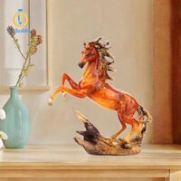 Nhựa Caramel Ngựa Tượng Điêu Khắc 6,8x2,5x8,2 inch Thủ Công Trang Trí Thủ Công Cho Thư Viện, Studios Đa Năng
