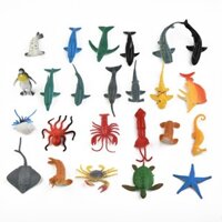 Nhựa Đại Dương Đồ Chơi Cá Heo Sống Động Như Thật Trang Trí Nhà 6cm 24 Cái / bộ Mô Hình Động Vật Biển