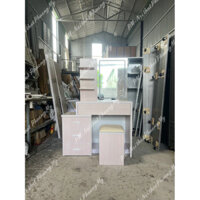 Nhựa Đài Loan. Bàn trang điểm cao kèm ghế. Ngang 1m x cao 1m5. [HCM - Bình Dương]