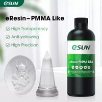 Nhựa in 3D Resin ESUN trong suốt cao cấp eResin- PMMA Like 1000 Gram ( không bị ngả vàng sau khi in )