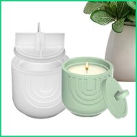 Nhựa Jar Khuôn Silicon Nhỏ Lọ Nến Khuôn Có Nắp Chống Dính Bê Tông Nến Tàu Khuôn Xi Lanh Nến jiwvn
