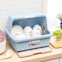 ♕♚❐Nhựa Mới Tủ Bếp Cống Giá Bát Đặt Món Ăn Giá Có Nắp Đậy Bát Đũa Bộ Đồ Ăn Hộp Bảo Quản Giá Treo Bát