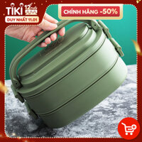 NHỰA NGUYÊN SINH - CHÍNH HÃNG Bộ Hộp Cơm 2 Tầng 2 Ngăn - Hộp Đựng Cơm Văn Phòng 2 Tầng Cao Cấp - Hàng Chính Hãng dododios