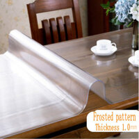 Nhựa PVC Chống Thấm Nước Khăn Trải Bàn Bàn Vải Trong Suốt Bàn Thảm Nhà Bếp Họa Tiết Dầu Vải Kính Vải Mềm Khăn Trải Bàn 1.0 M