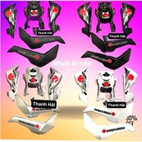 nhựa xe xmen bi cầu abs tem DQS hang tốt tặng 4ốc cnc ko bong sơn ko bạc màu logo đen