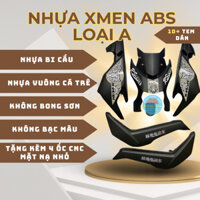nhựa xe xmen bi cầu xe điện abs Sơn tốt tặng kèm 4 ốc mặt nạ tem hổ rs trắng