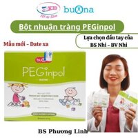 Nhuận tràng Buona PEGINPOL 3350 - Hộp 20 gói 5g - hỗ trợ giảm tình trạng táo bón trẻ em, an toàn - Hàng chính hãng