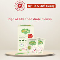 (Nhùn nhùn)Gạc rơ lưỡi thảo dược Elemis, làm sạch và bảo vệ khoang miệng, khỏi lo nấm lưỡi tưa lưỡi cho bé - 30 gói/hộp